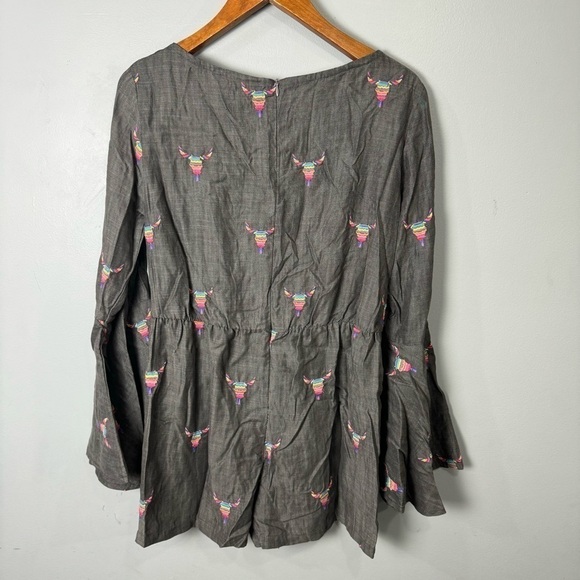 Anthropologie Judith March Chambray Romper Shorts sz L NEW Size L NEW #C416 - Picture 8 of 13